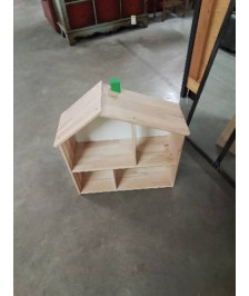 ÉTAGÈRE MAISONNETTE BOIS CLAIR 4 NICHES 