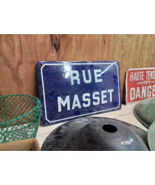 PLAQUE ÉMAILLÉE RUE MASSET