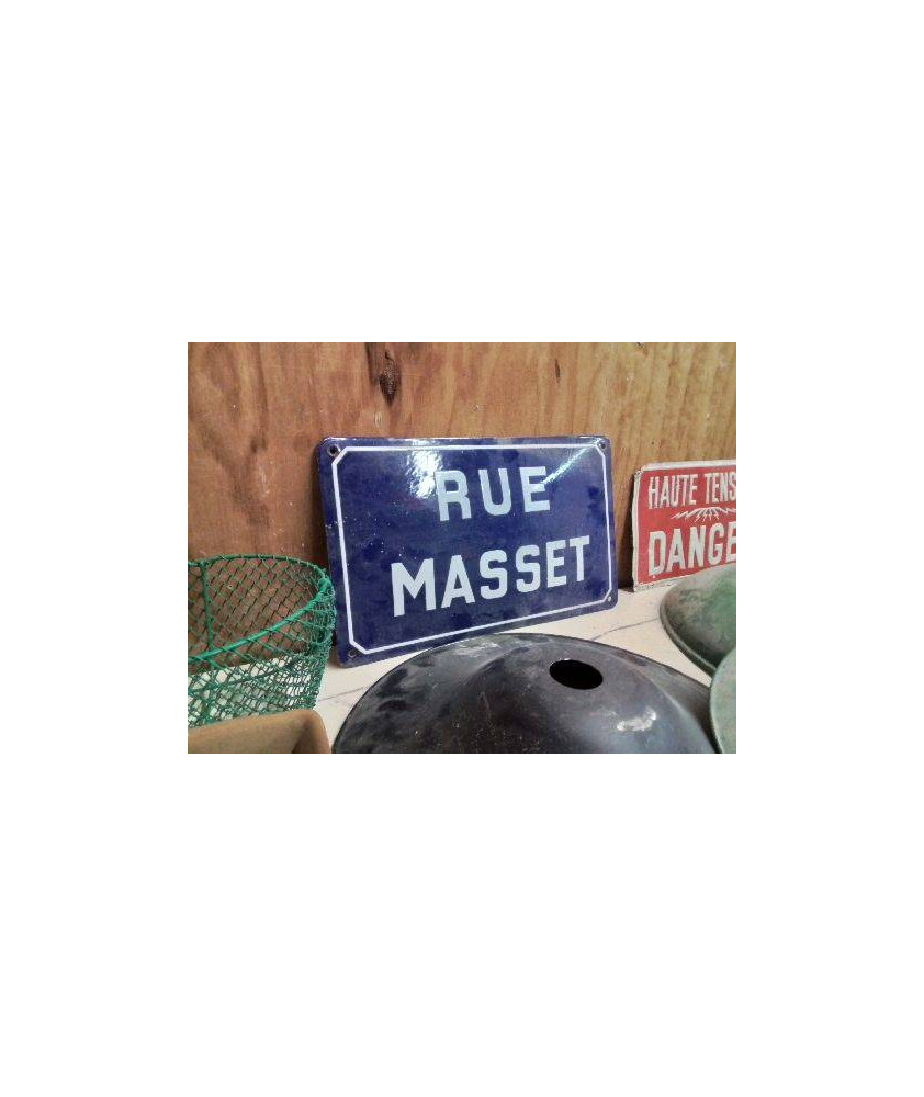 PLAQUE ÉMAILLÉE RUE MASSET