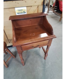 BUREAU A GRADIN ET COLONNES BOIS CLAIR 1 TIROIR EN L\'ÉTAT 