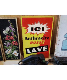 PLAQUE PUBLICITAIRE ANTHRACITE