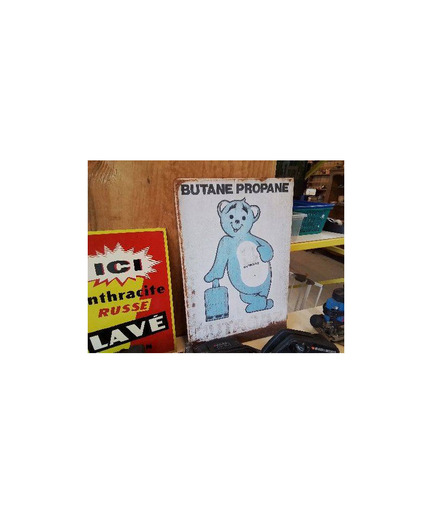 PLAQUE PUBLICITAIRE BUTANE PROPANE