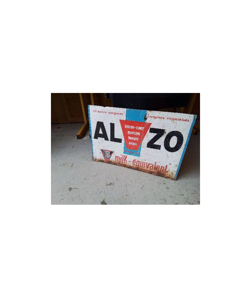 PLAQUE PUBLICITAIRE ALZO