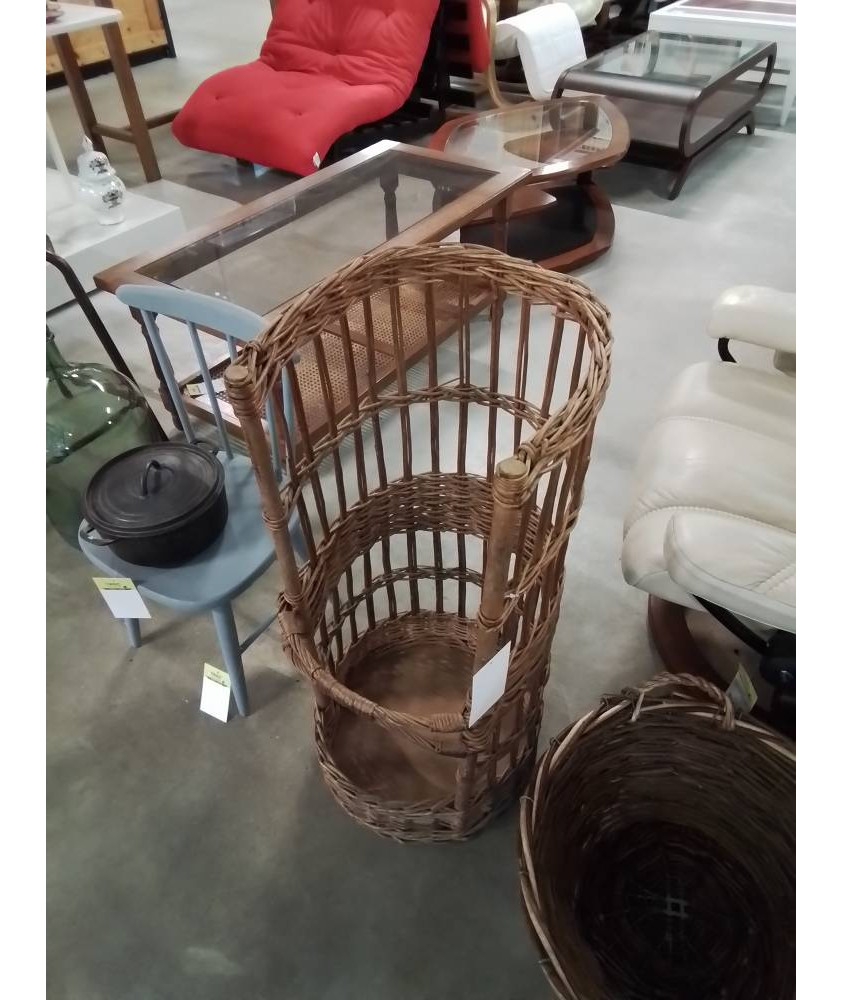 PANIÈRE HAUTE VANNERIE ANNÉES 50