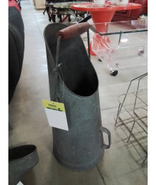 SEAU A CHARBON MÉTAL ANSE BOIS DÉBUT XXE