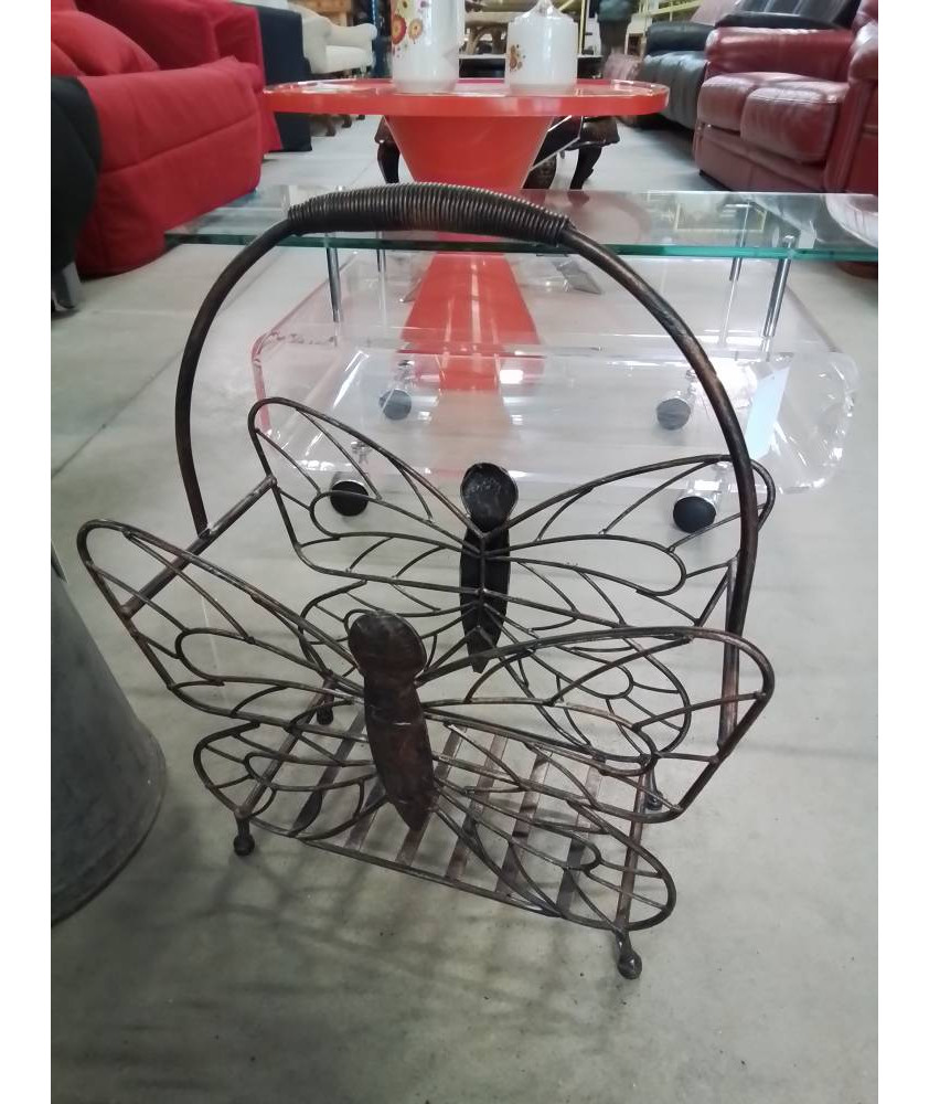 PORTE REVUES MÉTAL AUX PAPILLONS 