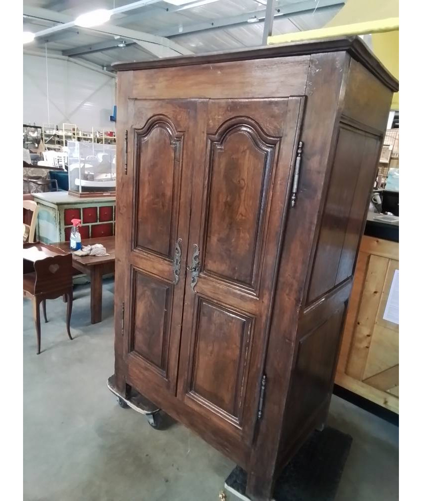 ARMOIRE 3 QUART PENDERIE MOULURÉE REGENCE PORTES  