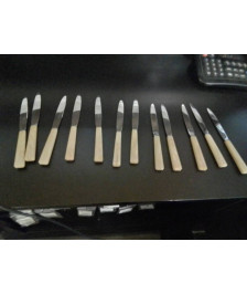 12 COUTEAUX ACIER INOX GEMINEL LE HAVRE ANNÉES 60