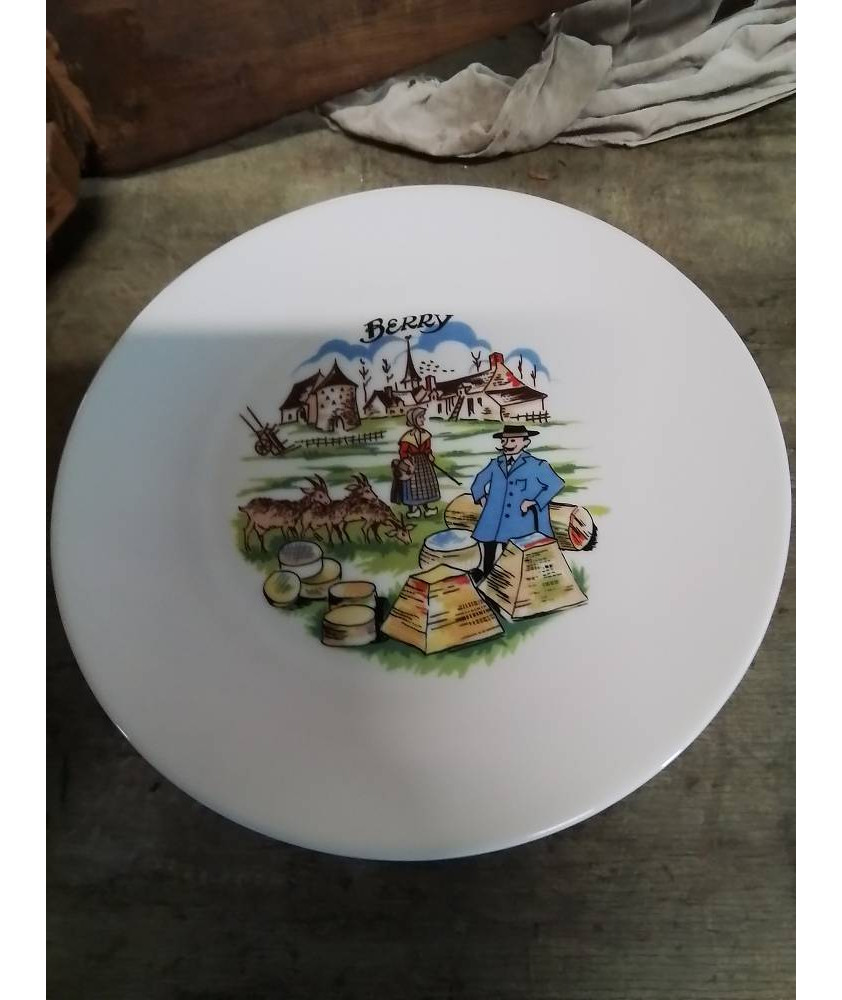 11 ASSIETTES A FROMAGE PORCELAINE LOURIOUX PH DESHOULIERES