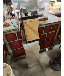 MIROIR RECTANGULAIRE CONTOUR MÉTAL GRIS