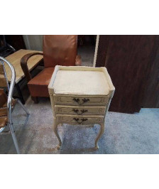 CHEVET BLANC EFFET CRAQUELÉ 