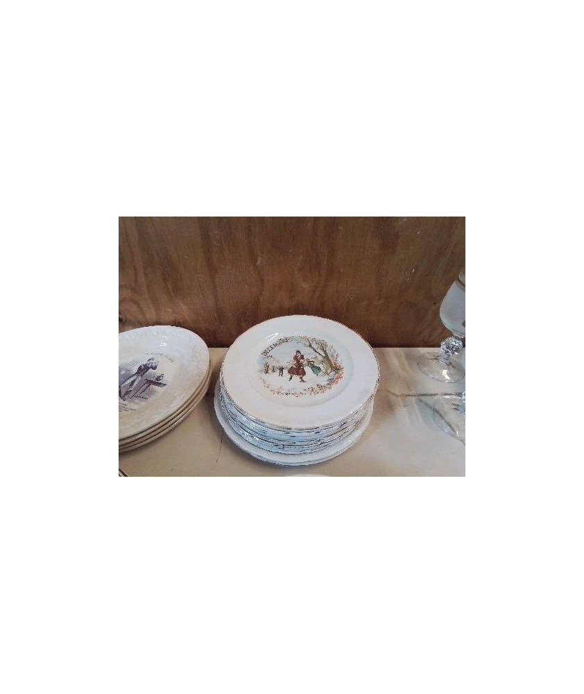 ASSIETTE À DESSERT THEME MOIS DE L’ANNÉE 