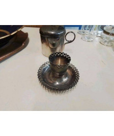 COQUETIER METAL ARGENTÉ 