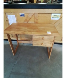 BUREAU RECTANGULAIRE PIN 2 TIROIRS 