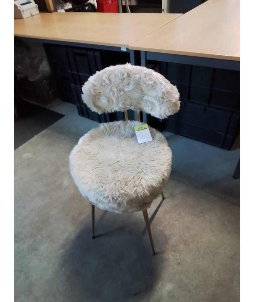 CHAISE MOUMOUTE PIETEMENT METAL DORÉ ANNÉES 70