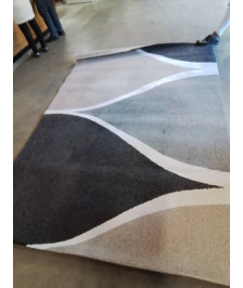 TAPIS SAINT MACLOU VELOURS GRIS BLANC 290X200