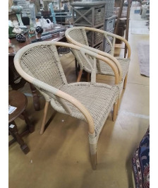 PAIRE DE FAUTEUIL OSIER 