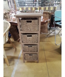 ETAGERE AVEC PANIER OSIER H95