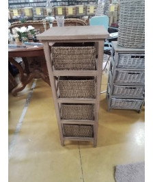 ETAGERE AVEC PANIER OSIER H95