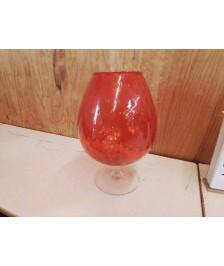 GRAND VASE EN VERRE ROUGE