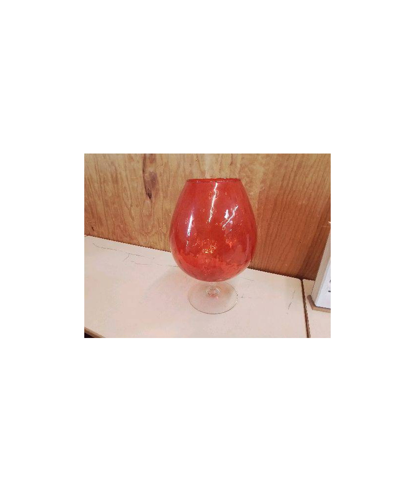 GRAND VASE EN VERRE ROUGE