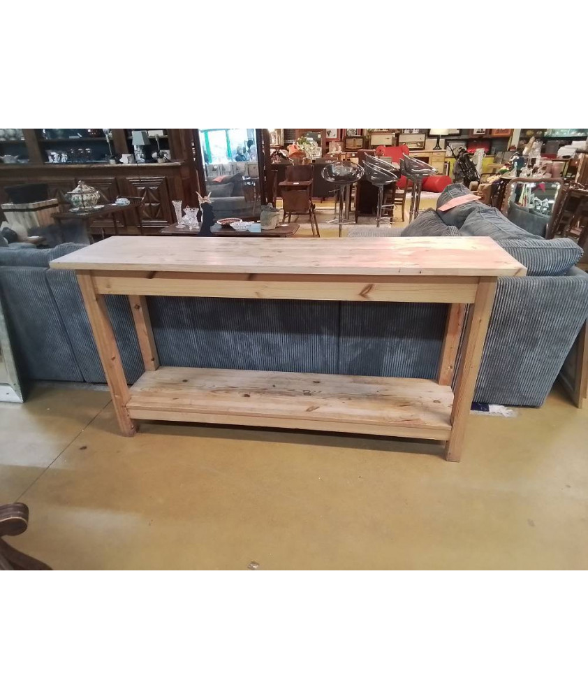 DESSERTE EN PIN MASSIF 