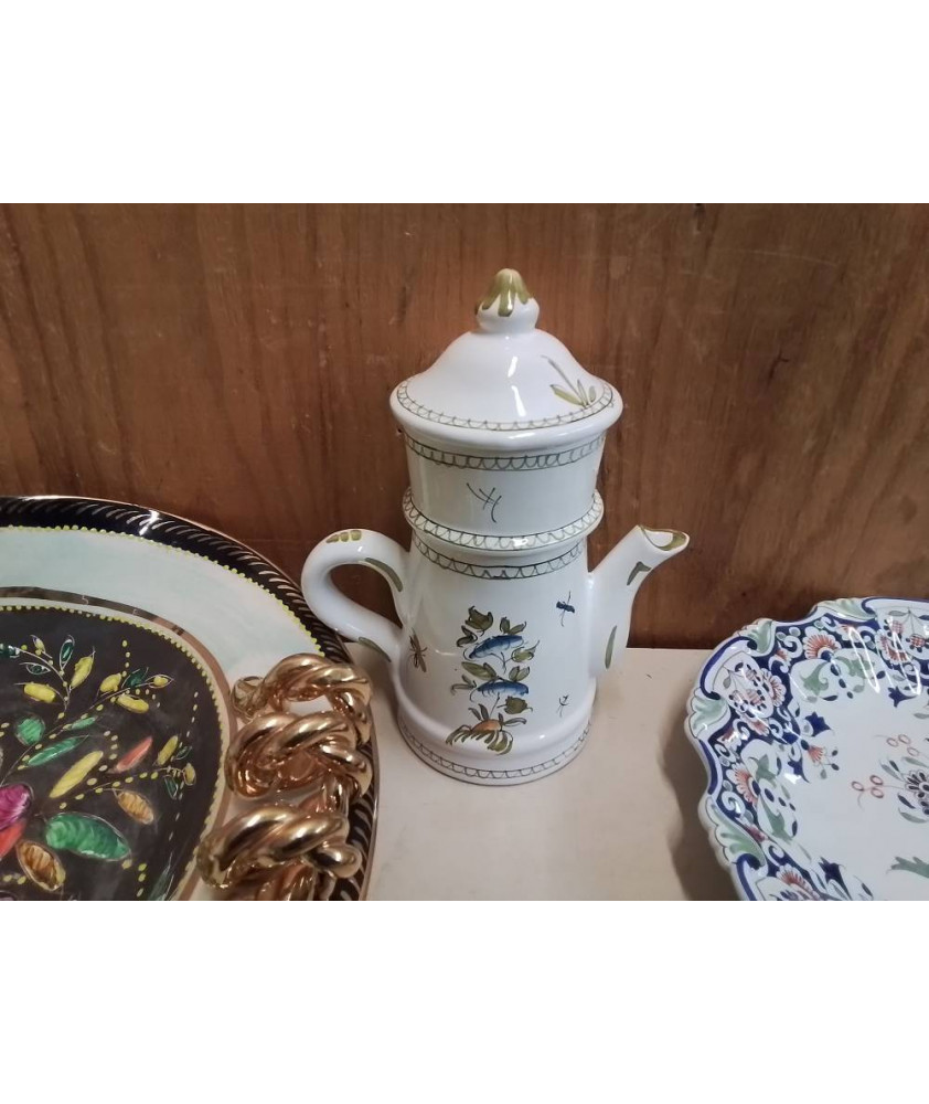 TISANIERE THÉIÈRE EN FAIENCE MOUSTIER 