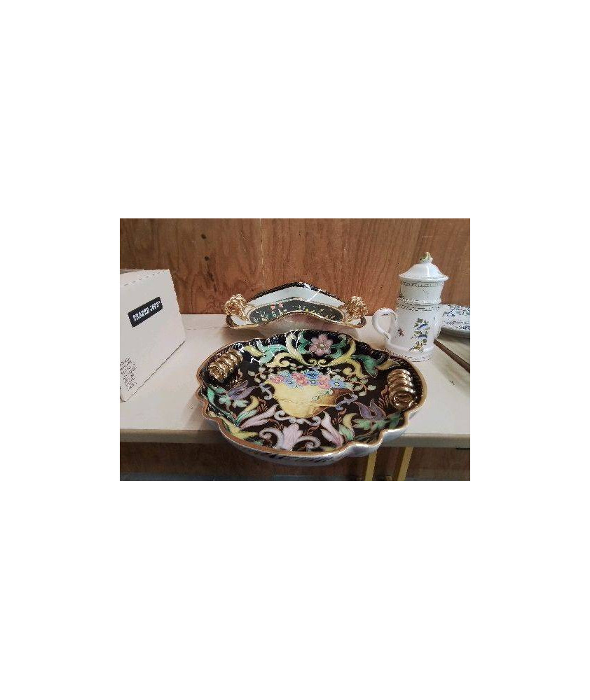 PLAT MOTIF FLORAL BECQUET