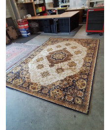 TAPIS LAINE OCRE BLEU ECRU 290X200CM