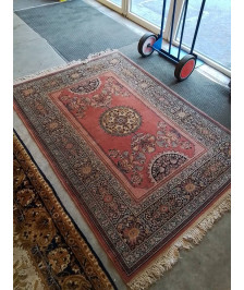 TAPIS LAINE VIEUX ROSE 200X140CM