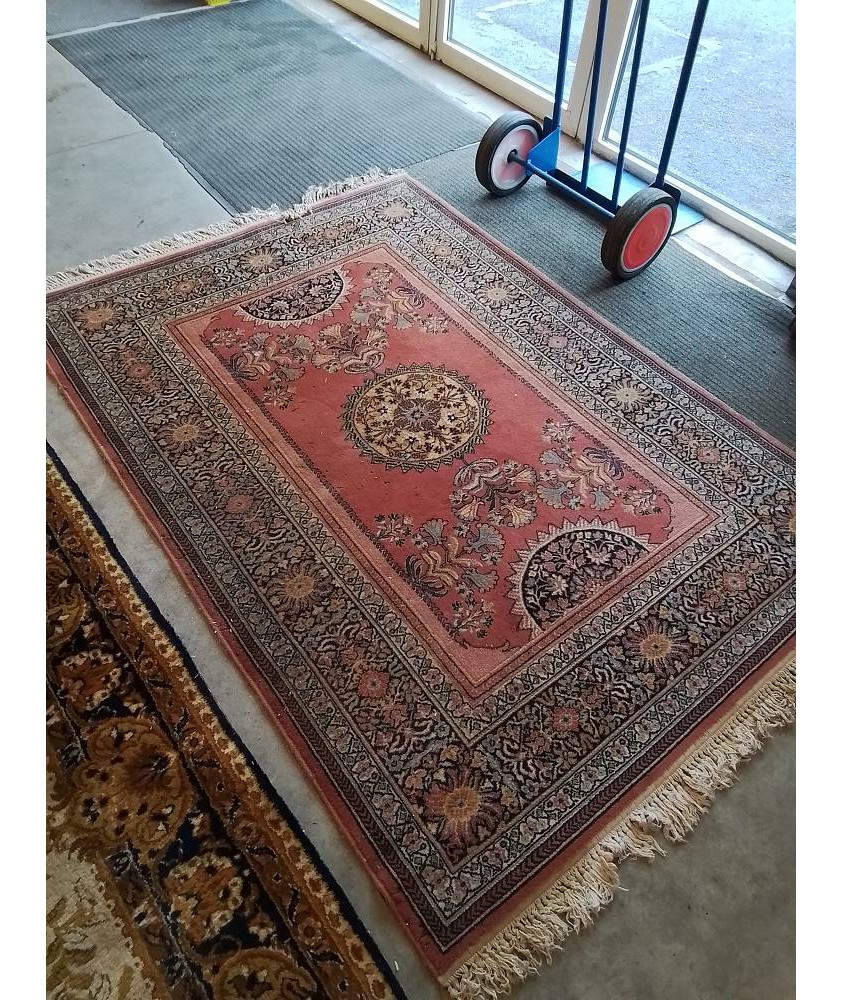 TAPIS LAINE VIEUX ROSE 200X140CM