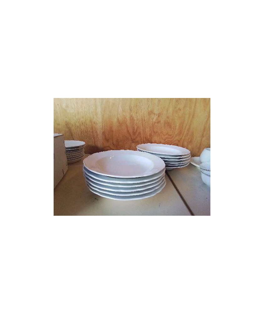 LOT DE 6 ASSIETTES CREUSES BLANCHE 