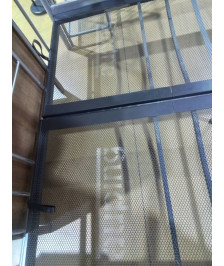 LIT MÉTALLIQUE +SOMMIERS AMPING ET 2 CHEVETS 