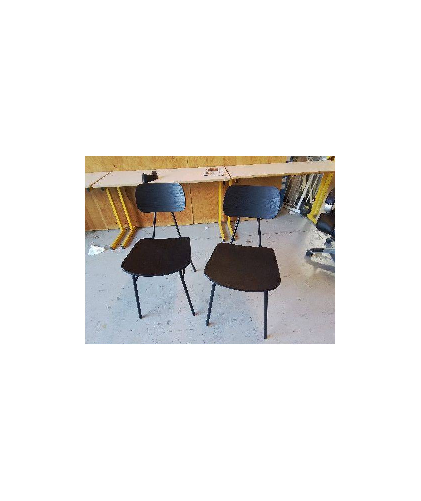 CHAISE NOIRE PIED METALIQUE REF AL2825291083444_33-MM