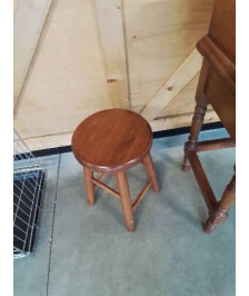 TABOURET ROND BOIS