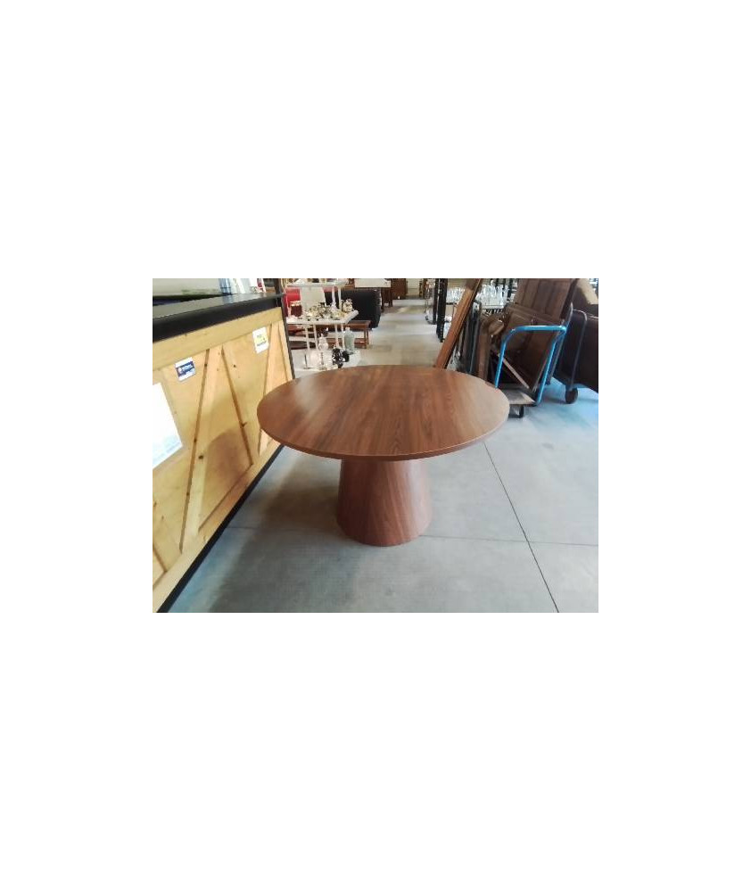 TABLE RONDE BOIS NOELIE SUR FUT CENTRAL EN L\'ÉTAT 120X75