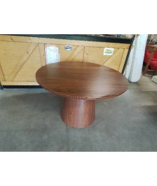 TABLE RONDE BOIS NOELIE SUR FUT CENTRAL EN L\'ÉTAT 120X75