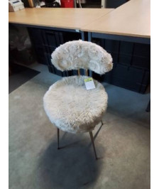 CHAISE MOUMOUTE PIETEMENT METAL DORÉ ANNÉES 70