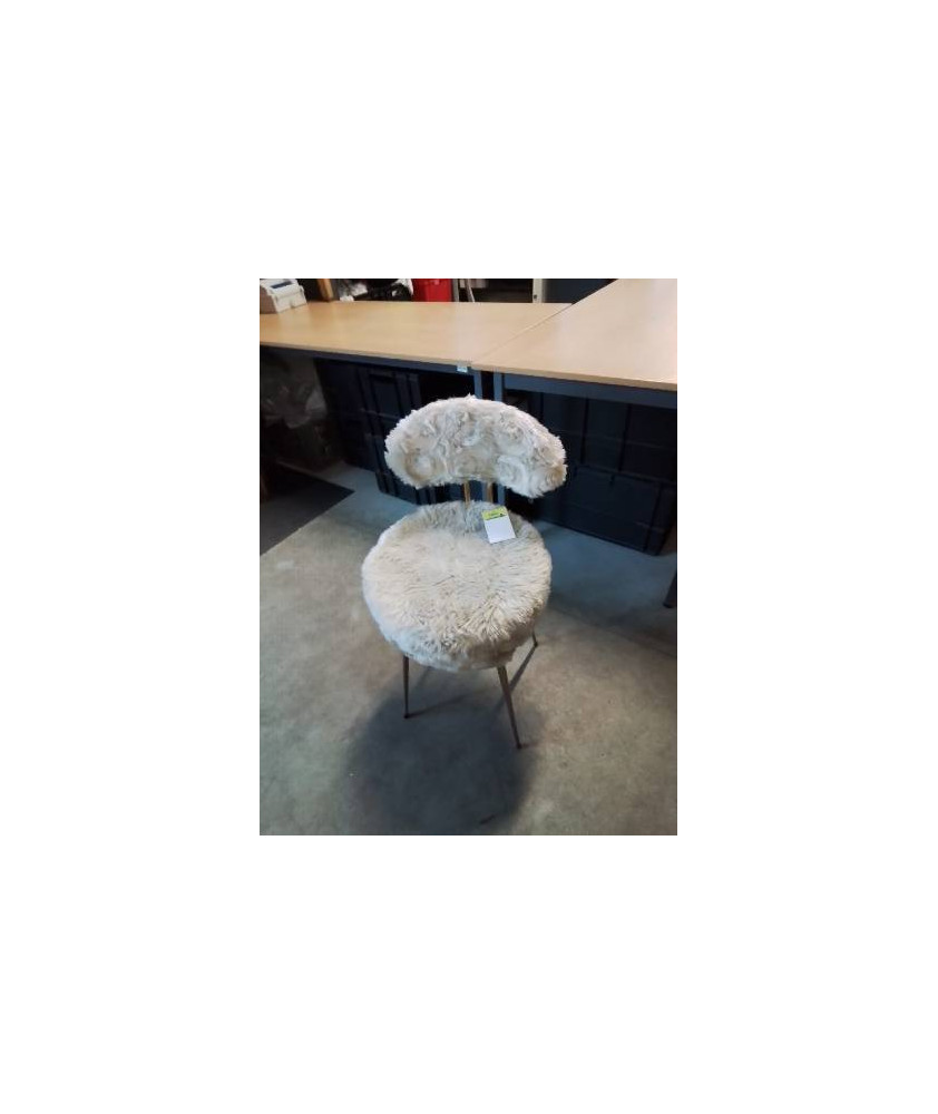 CHAISE MOUMOUTE PIETEMENT METAL DORÉ ANNÉES 70