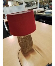 LAMPE VANNERIE AJ ROUGE