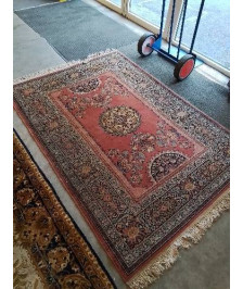 TAPIS LAINE VIEUX ROSE 200X140CM