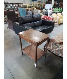 CONSOLE RECTANGULAIRE BOIS 2 NIVEAUX ANNÉES 40