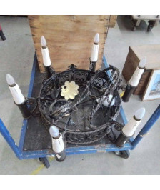 LUSTRE EN FER FORGÉ 
