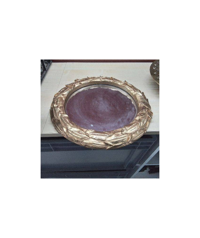 MIROIR ROND DORÉ 