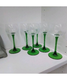 LOT DE 6 VERRES A VIN BLANC