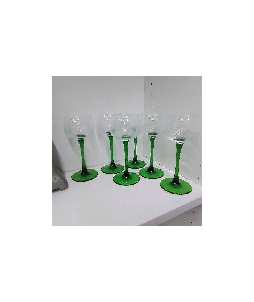 LOT DE 6 VERRES A VIN BLANC