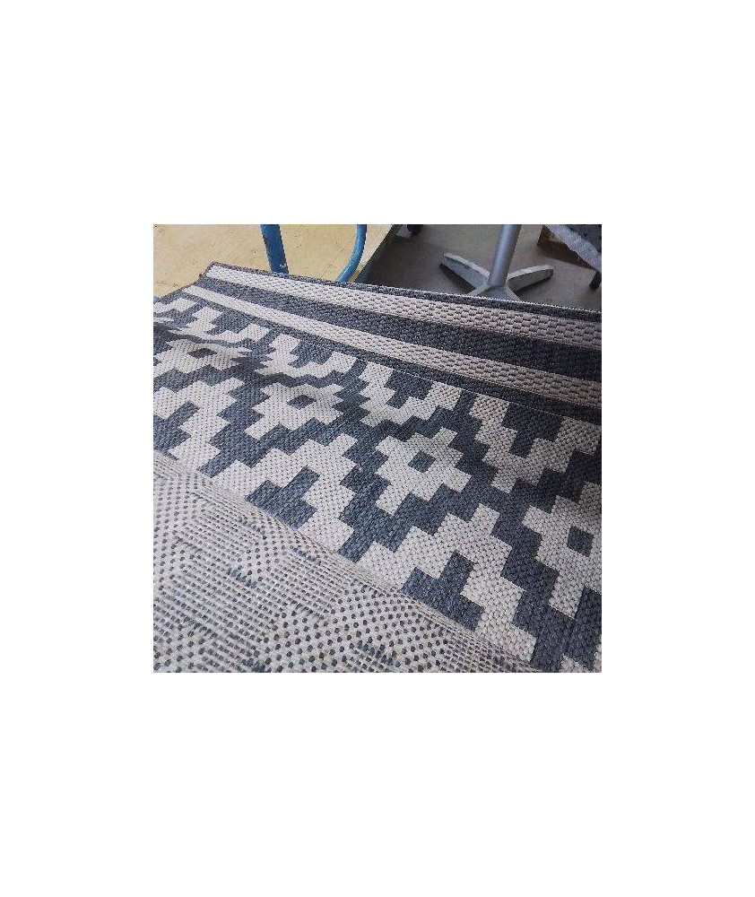 TAPIS NEUF GRIS MOTIF GÉOGRAPHIQUE 120X170