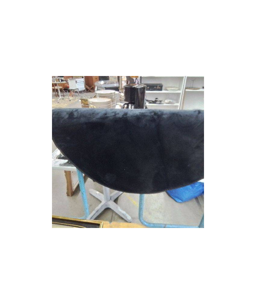 TAPIS ROND VELOURS NOIR