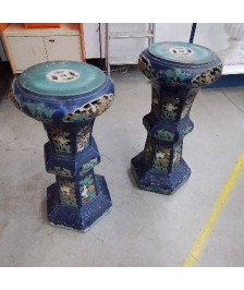 PAIRE DE SELLETTES ASIATIQUES