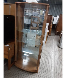 VITRINE 2 PORTES MONTANT COULEUR HETRE